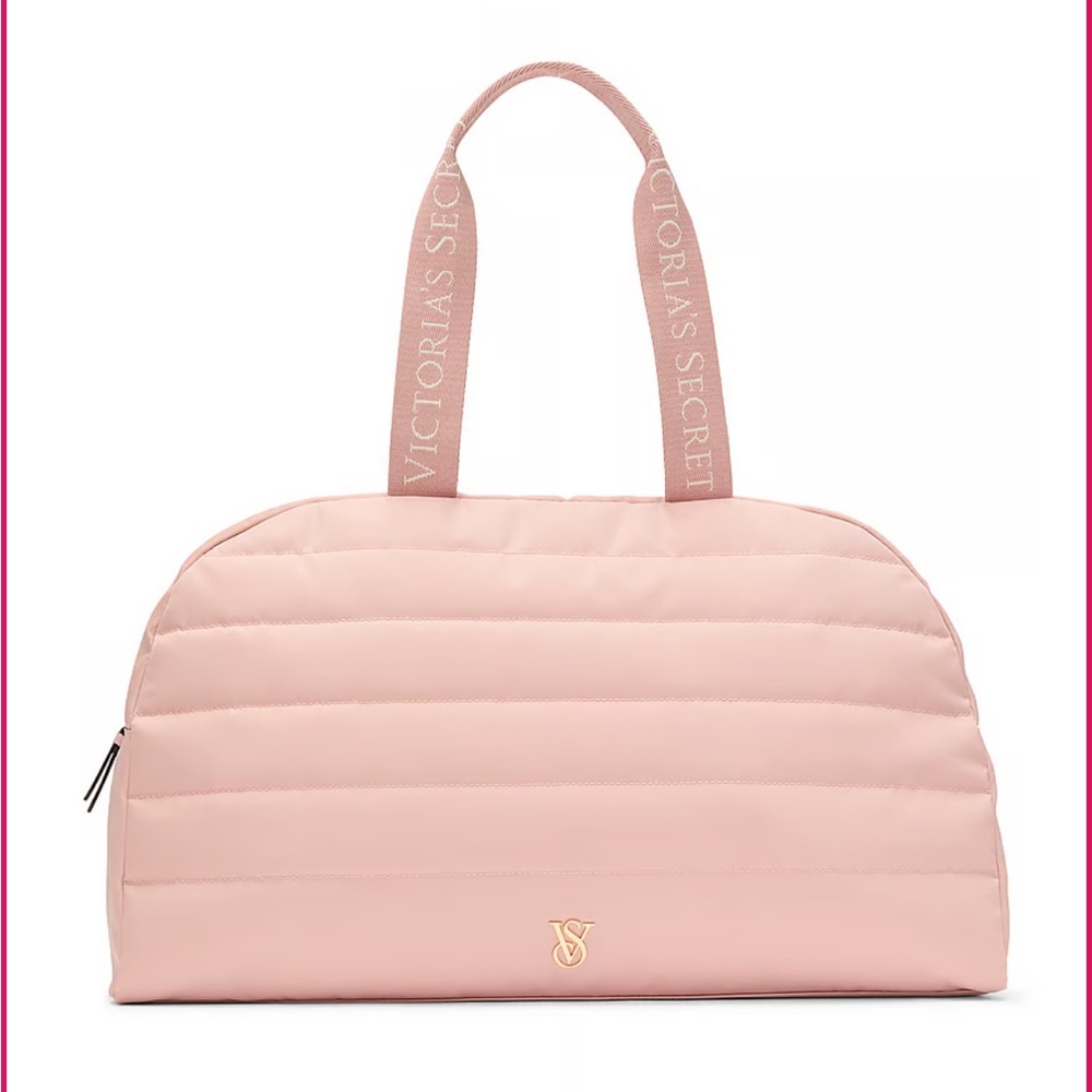 Victoria's Secret Blush Pink Quilted Travel Tote